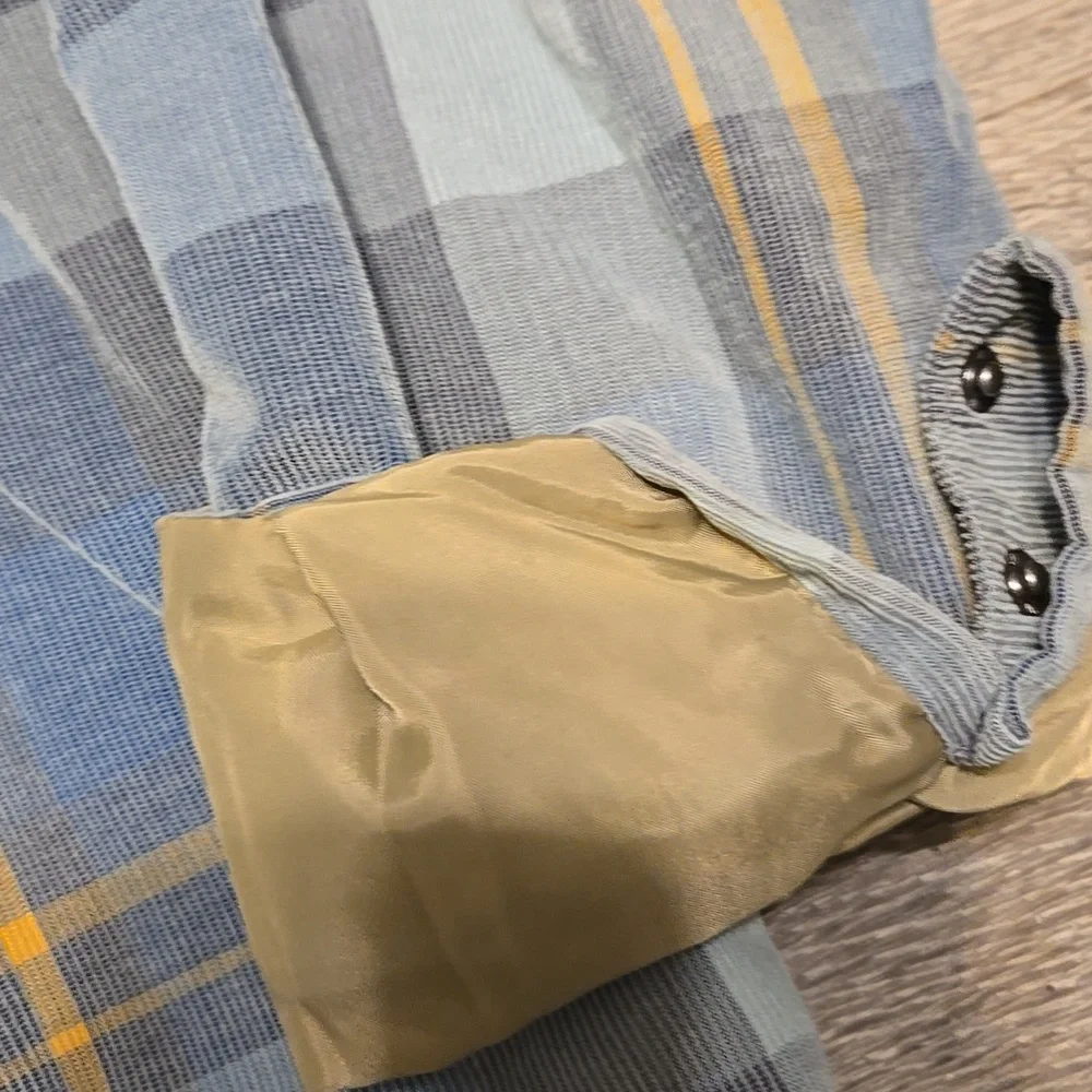 Prana XL Corduroy Snap Front Plaid Shirt
